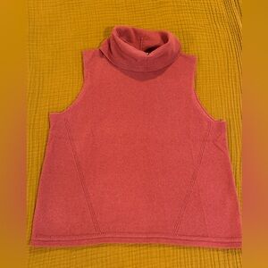 Garnet Hill Cowl Neck Cashmere Rust Knit sleeveless top SZ Small